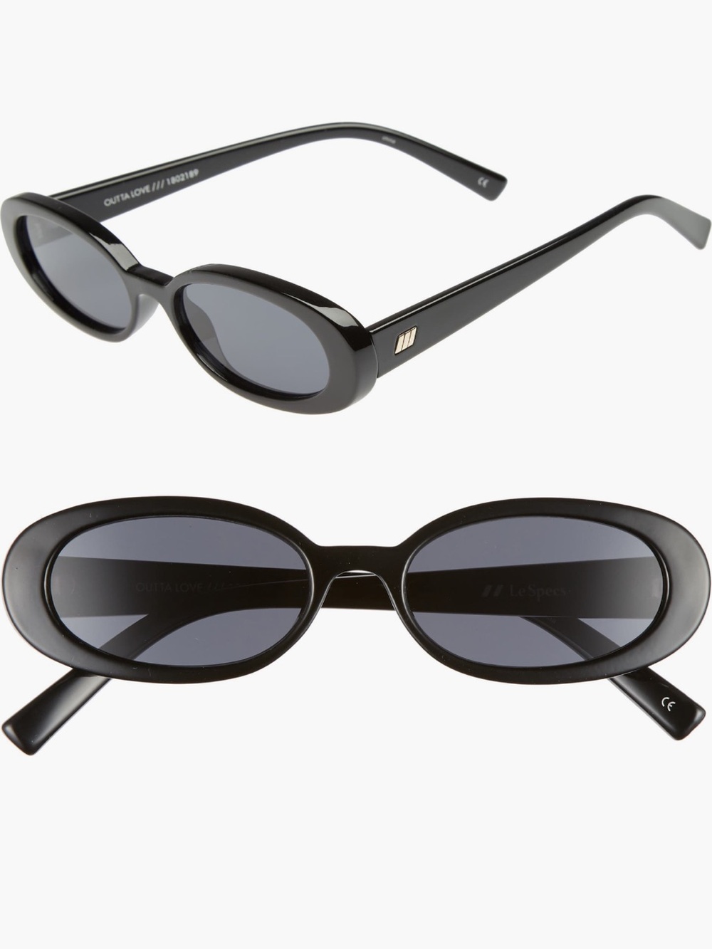 Le Specs Outta Love Sunglasses in Black Smoke Mono